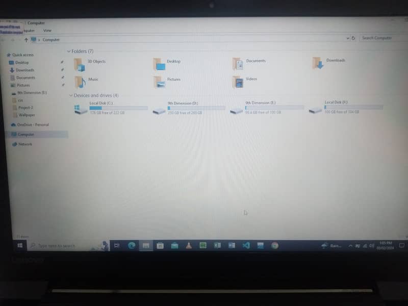 Lenovo V110 Core i5-7th Gen 8GB Ram 256GB SSD & 512GB HDD 3