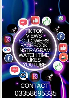 Followers,likes,views,Tiktok,facebook,Instagram,Youtube promotions