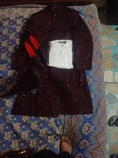 New Mehrron Sherwani full set