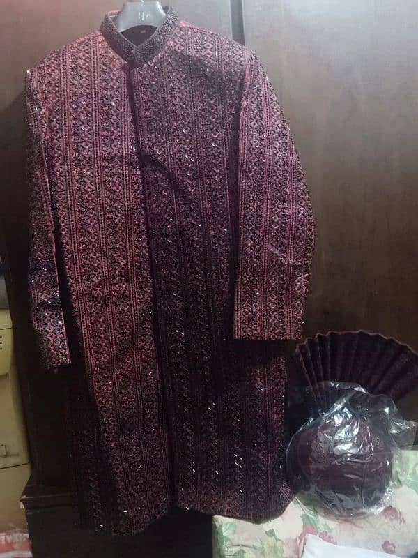 New Mehrron Sherwani full set 3