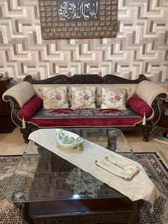 7 Seater sofa set with center and side tables table