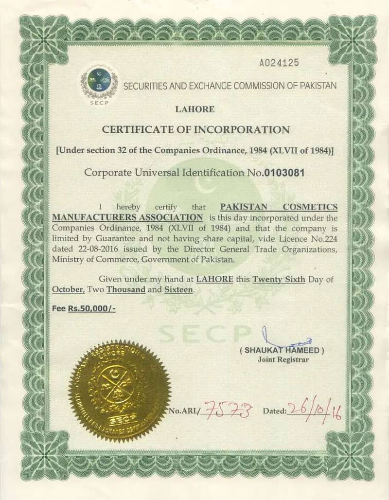 PARTNERSHIP FIRM, PSEB, NTN, FBR FILER, PEC, SECP COMPANY REGISTRATIO 4