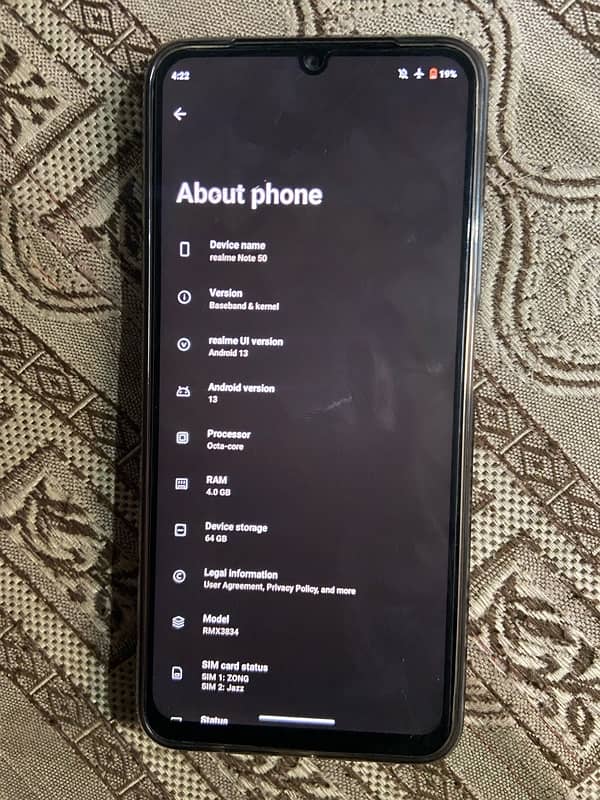 Realme note 50 only 2 month used with box 7