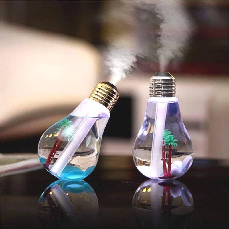 Bulb Shape Humidifier with 7 Color Changing LED lights Air Freshener B 3