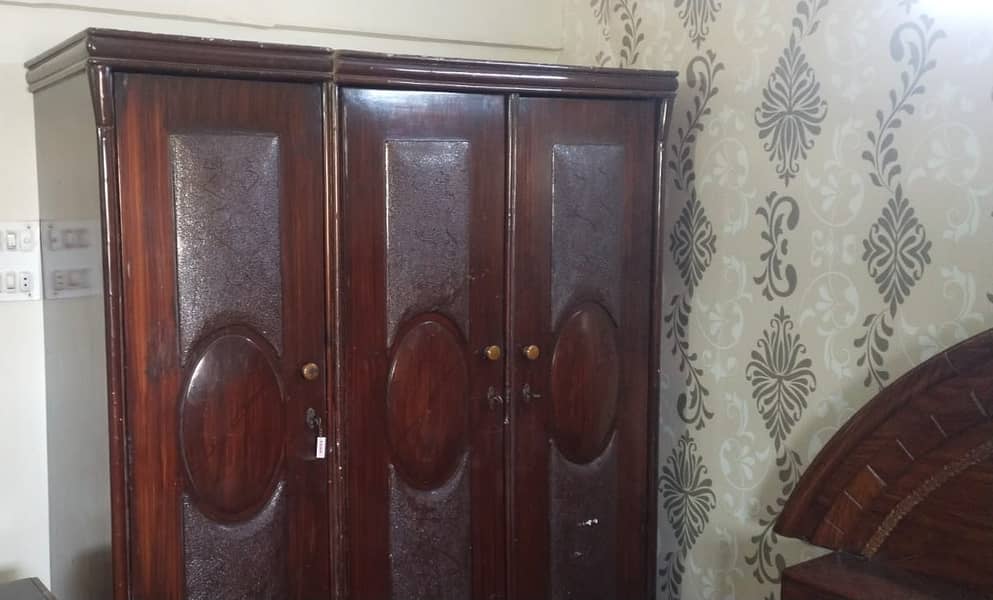 Original wood all in one Wardrobe and clothes cupboard 1