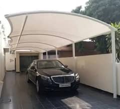 Heat Protection tensile fabric car parking shade