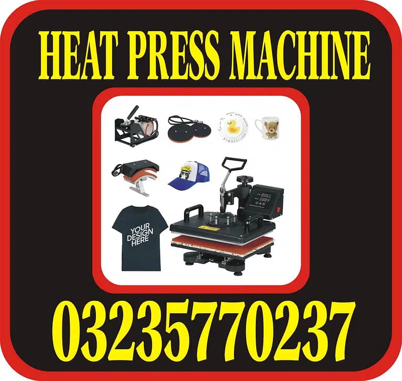 Heat press machine,5 in 1 machine,tshirt printing machine,Mug print 0