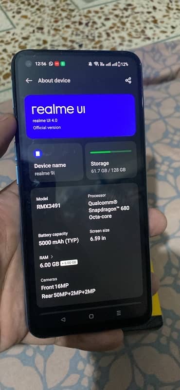 Realme 9i with box 4