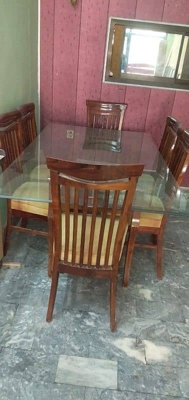 *table | dinning table | wooden center table | 6 chairs dinning table* 4