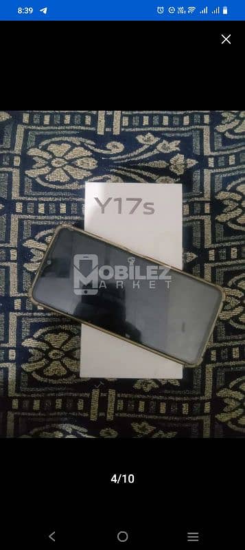 vivo Y17s mobile with 4 + 4 128 Ram Rom and 8MP Front and Back 50+2 MP 6