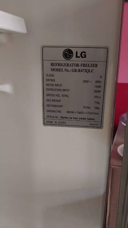 LG. non frost fridge for sale 3