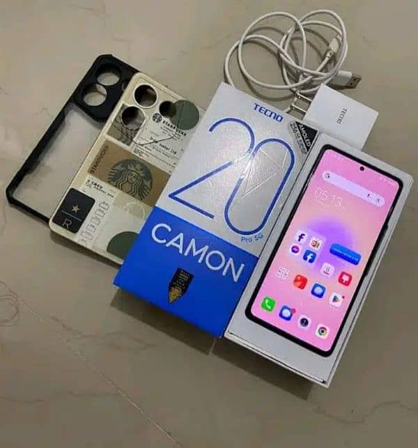 Tecno Camon 20 pro With box and charger 0