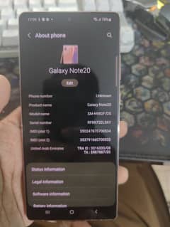 Samsung note 20 dual pta approved