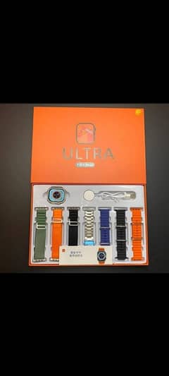 7 in 1 Ultra Smart watch with 7 Straps 1 display