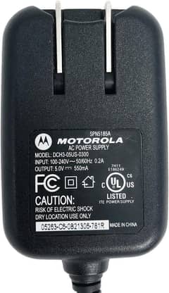 Genuine Motorola Charger 5V 550mA mini-USB. O3244833221