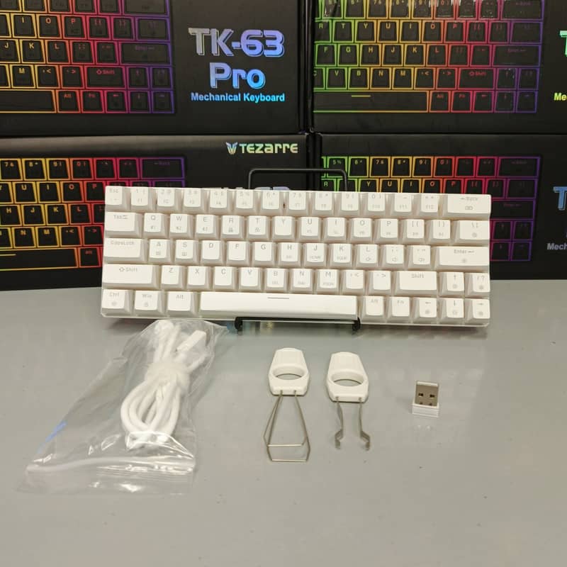 TK 63 Pro Mechanical Wireless RGB Gaming Bluetooth/Wired Keyboard 1