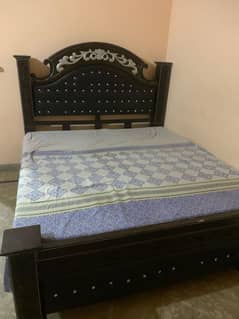 wooden bed full size with aldaraz