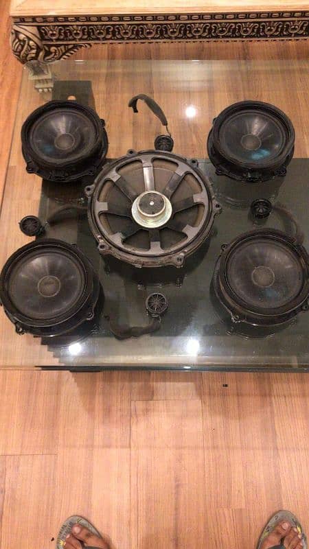 4 Harmon Kardon speakers and subwoofer 2