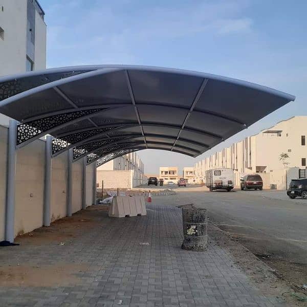 New car parking shades - Tensile fabric - Canopy - Rolling shed -Porch 2