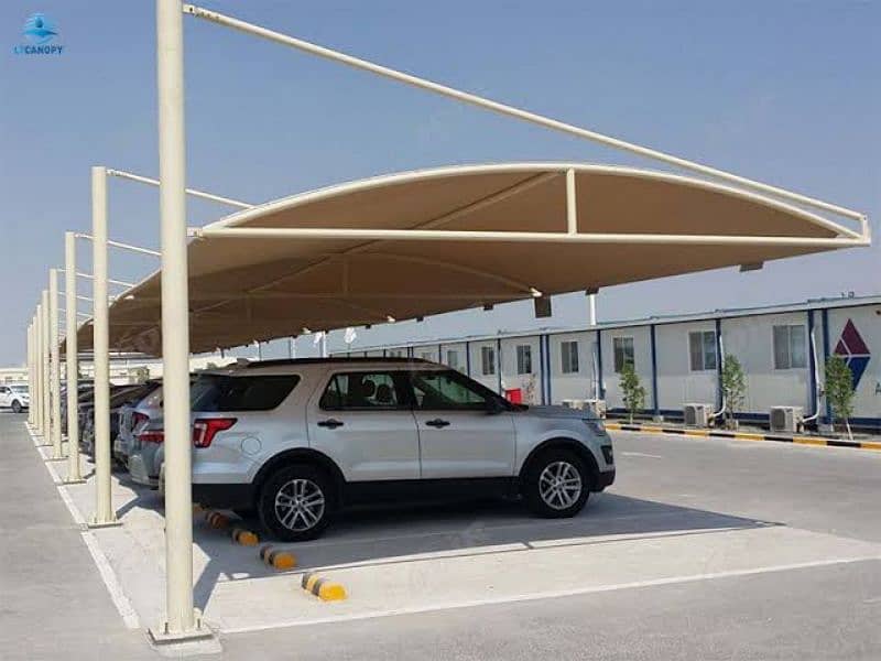 New car parking shades - Tensile fabric - Canopy - Rolling shed -Porch 14