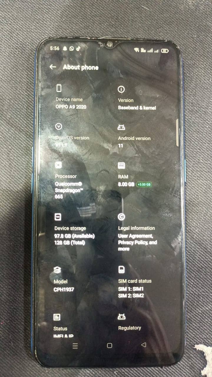 Oppo A92020 with box just panel chng 1