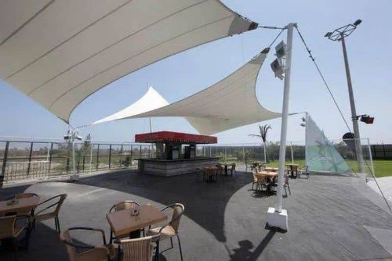 Cafe shades - Marquee hall - Warehouse sheds - Canopy - Car Park 1