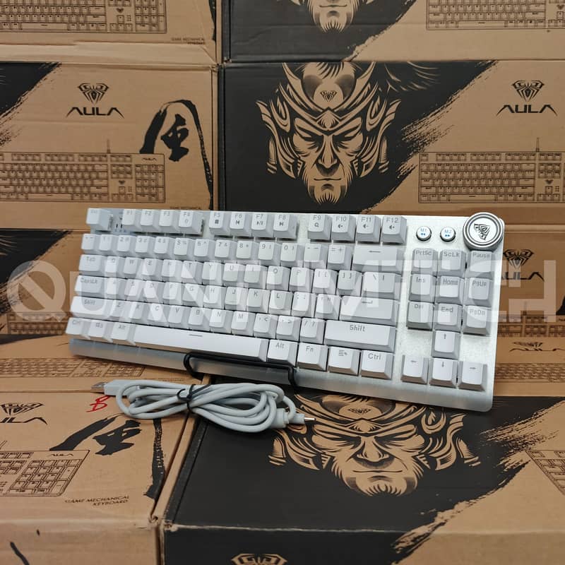 AULA F3001 Mechanical RGB Gaming Wireless Bluetooth Wired Keyboard 0
