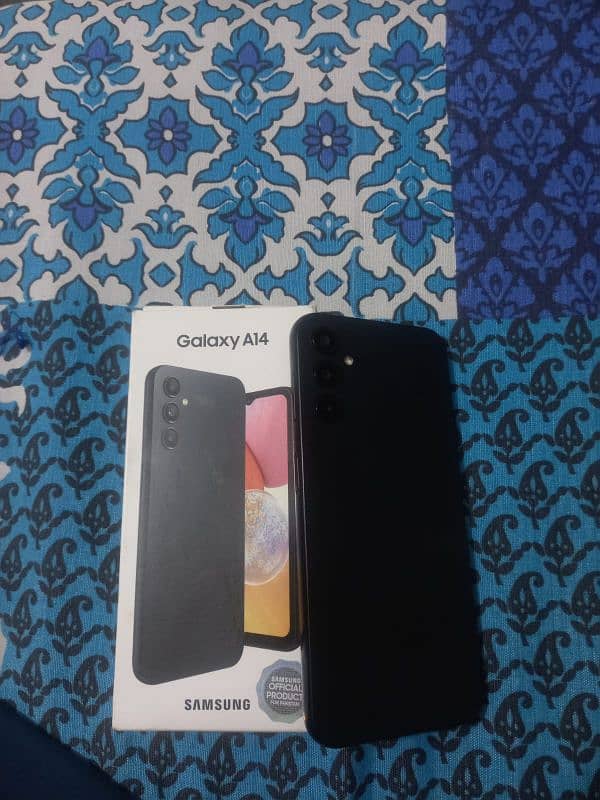 Samsung a14 in black colour official pta proved with box total genuine 1