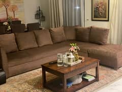 100% Tali wood 7 Seater L Shape Sofa