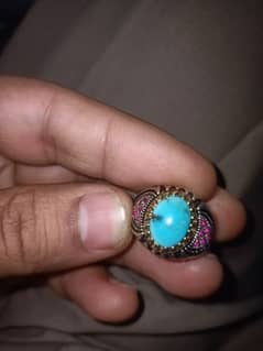 original nishapuri feroza turkish design 925 chandi Ring