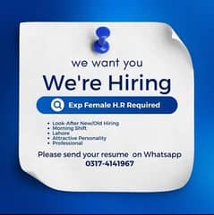 Hiring: Female HR for Call Center