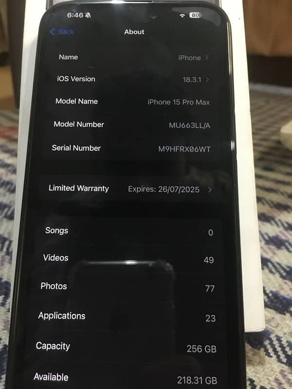 iPhone 15 Pro Max 256Gb 96% Helth 3