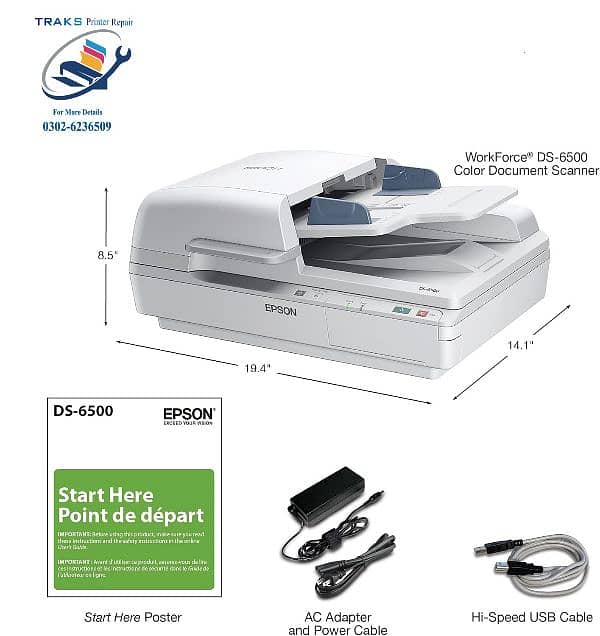 Epson WorkForce DS-6500 Sheet-Fed, Color Document & Image Scanner. 2