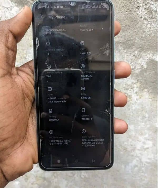 tecno spark go 2023 4+3gb 64gb with box charger 10 by 10 5