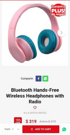 Bluetooth Hands-Free Wireless Headphones with Radio