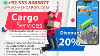 AIR CARGO SERVICE Pakistan to UK, USA & Worldwide + 3PL PREP Solution