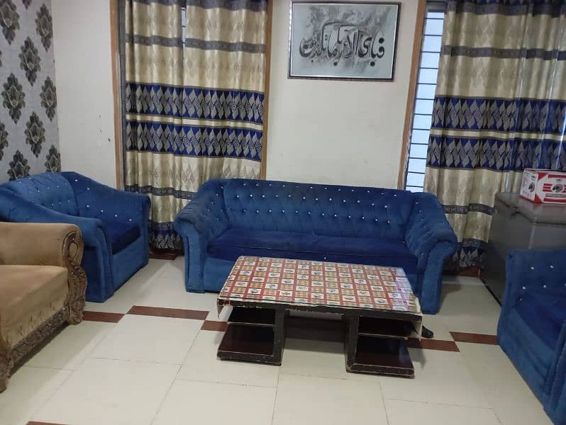 5 seater sofa set and LED Cabnit 0