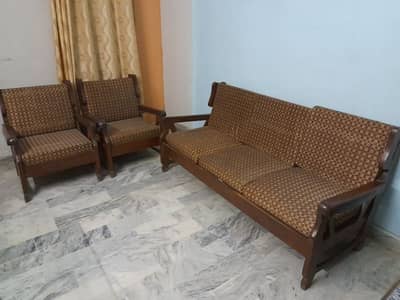 5 Seater Wooden Sofa For Sale.