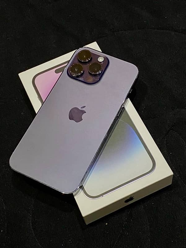 IPHONE 14 PRO MAX 128 GB PTA APPROVED WITH BOX AND CABLE, PURPLE COLOR 5