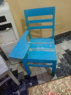 Quality wood school/college/academy chair with writing arm