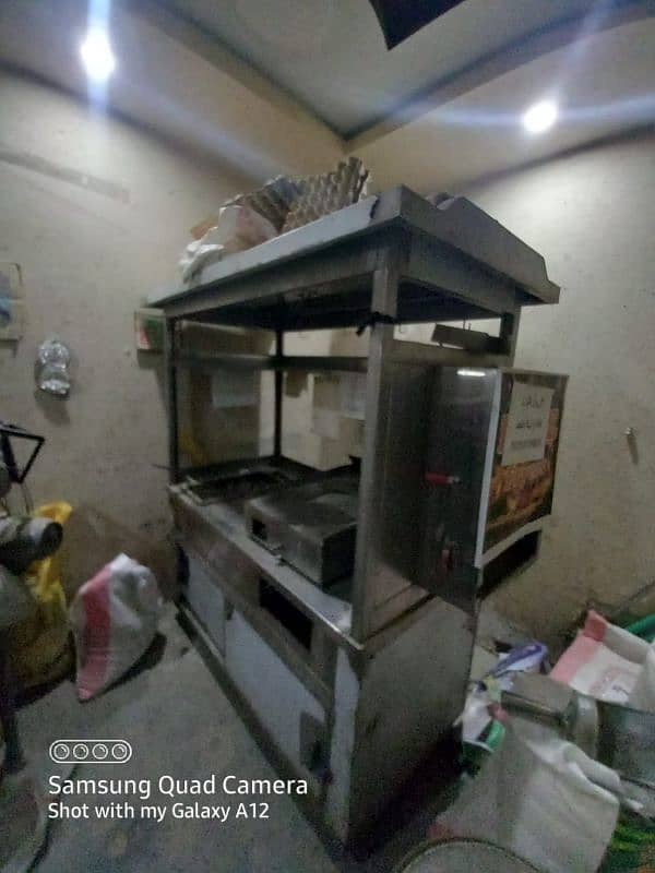 counter for fries, burger and shawarma 1