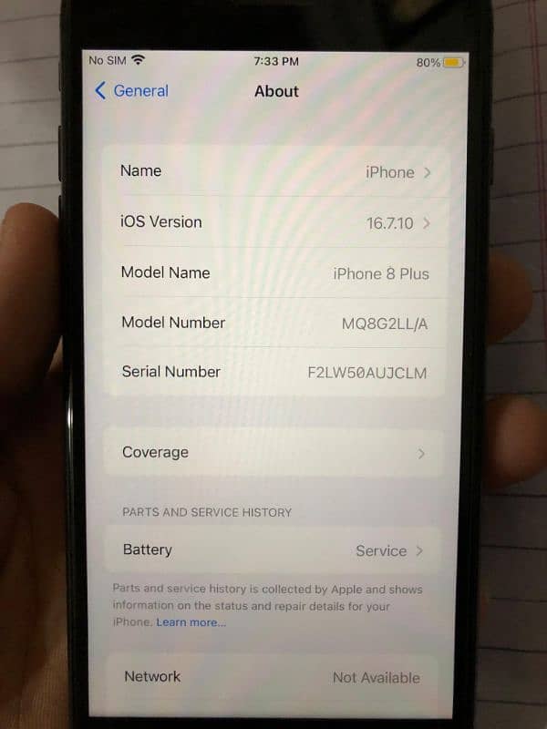 iPhone 8 plus 256 gb black colour 0