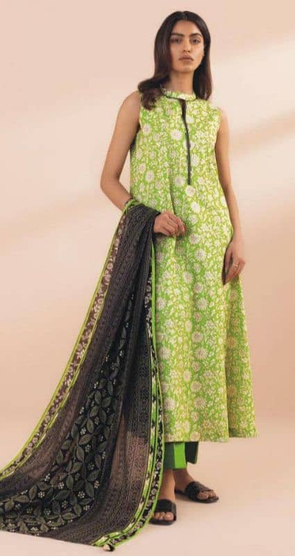 "Elegant Floral Summer Lawn Dress" 9