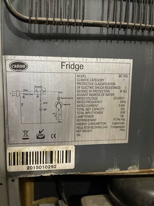 Canon 1 door fridge 4