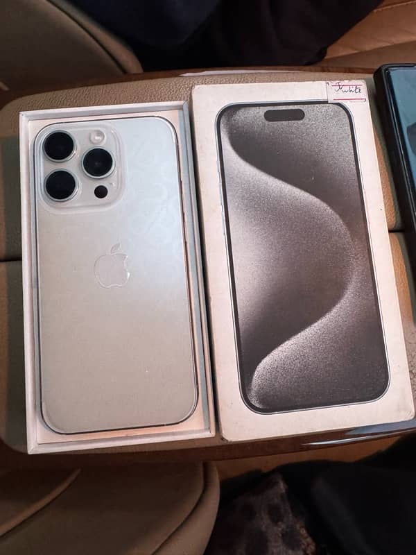 iphone 15 pro jv white titanium  128gb with box is up for sale 0