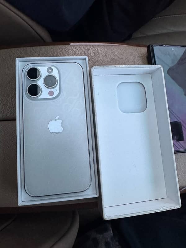 iphone 15 pro jv white titanium  128gb with box is up for sale 1