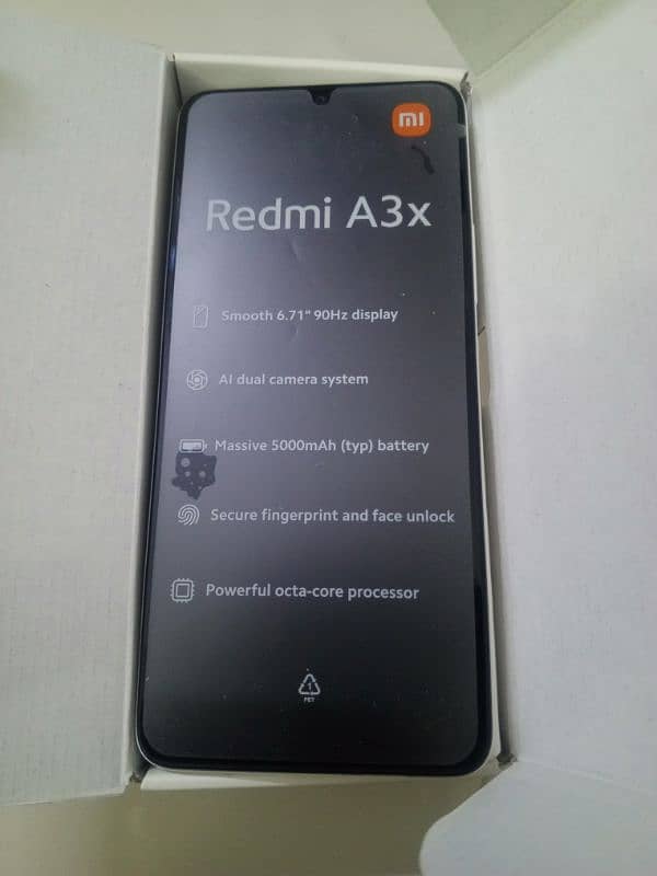 Redmi A3x (3/64) with box 9-10 month warranty left 2