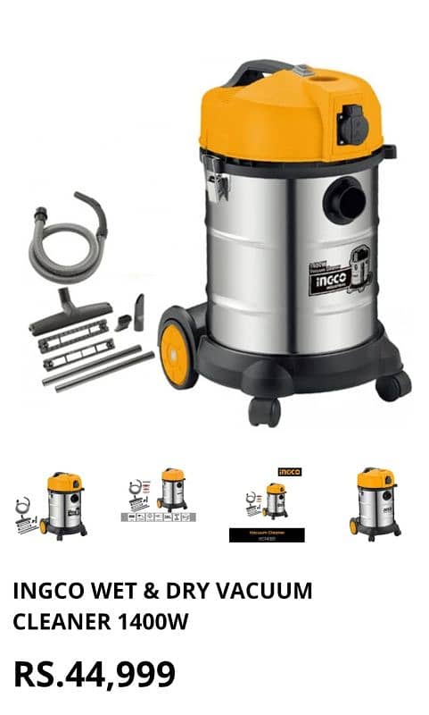 Ingco Wet & Dry Vacuum Cleaner 1400W 0