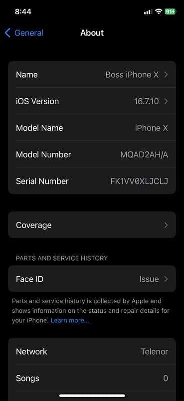 IPhone X 64GB PTA Approved 6