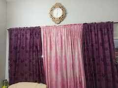 4 net curtains and 2 good fabric curtains